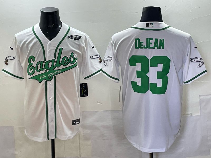 Men 2025 Philadelphia Eagles #33 Dejean white 2th generation Joint Name Nike Limited NFL Jersey style 0012->philadelphia eagles->NFL Jersey